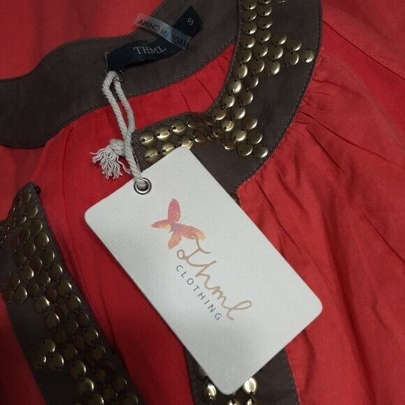 Anthropologie THML dress Womens S mini embellishments FESTIVAL Event Vacation - Picture 9 of 11